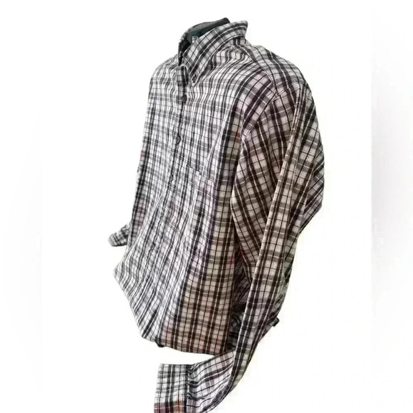 Men's Eddie Bauer Long Sleeve 100% Cotton Size Large L Tall Ultra Long Flannel - Picture 3 of 10